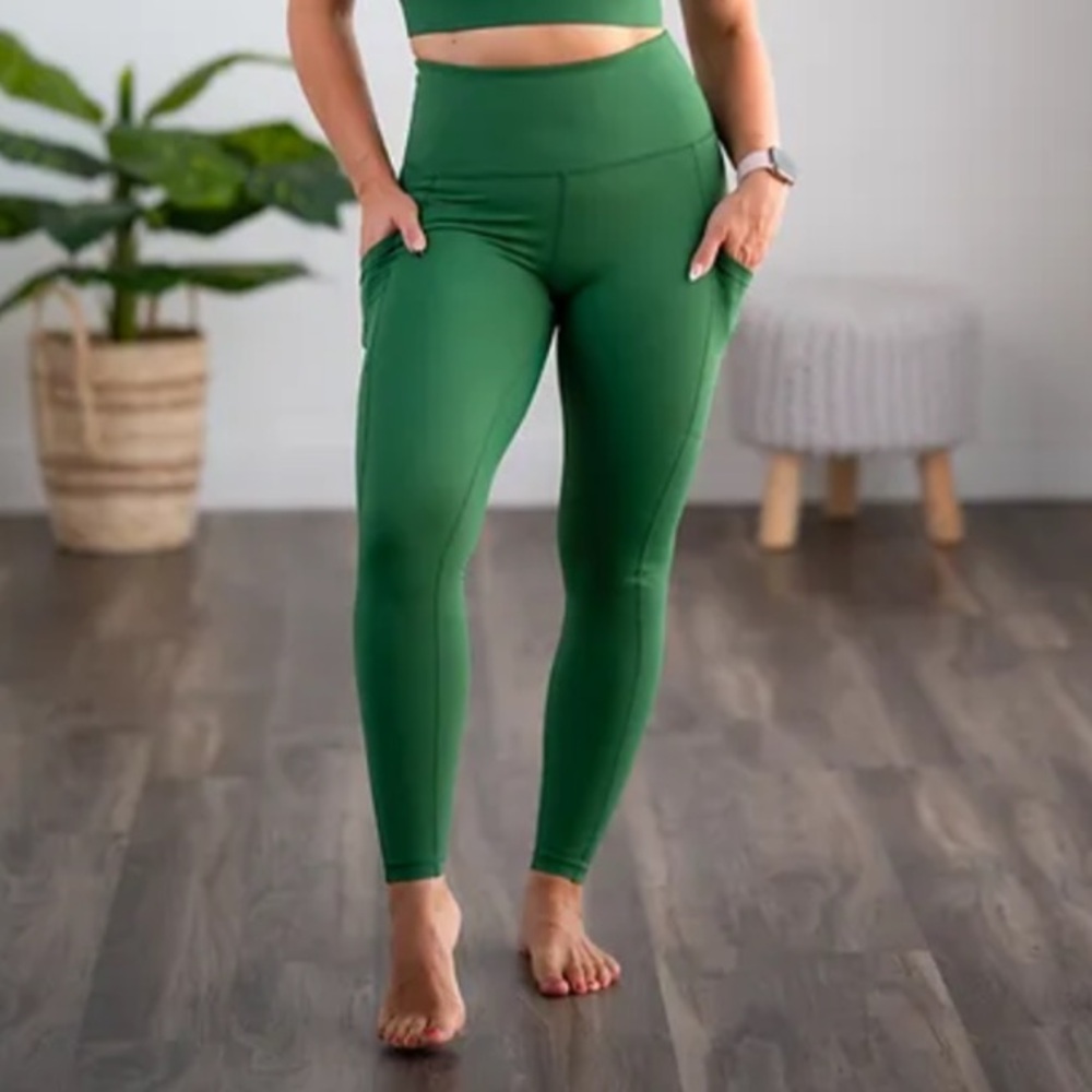Love Her Slimming Envy Green Compression Leggings